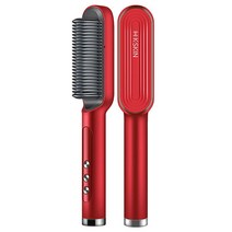 음이온 빗고데기 볼륨 웨이브 매직 화상방지 모든 모발 적용, 레드
