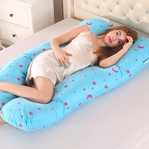 임산부바디필로우 침구 임신 한 여성 전신 베개 U 모양 남자 친구 잠자는 지원 출산 사이드 슬리퍼, 09 Moon Blue