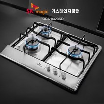 SK매직 가스레인지 GRA-B323K 빌트인 3구 쿡탑 - 스테인리스(실버), 1. GRA-B323K 스테인리스, 2. LPG