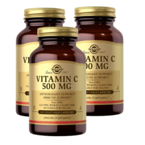 솔가 비타민C 500mg 수용성 비타민씨 Solgar 아스코르빈산 베지 캡슐100정 3병