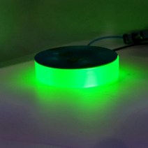 DC12V 오토바이 원형면 LED 초록 50mm 외관꾸미기