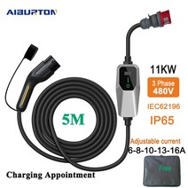 전기차 급속 충전기 휴대용 전기 자동차 타입 2 IEC621962 월박스용 1 또는 3 상 EVSE 충전 케이블 모드 5 미터 8 10 13 16A, [02] Type2 16A 3 phase, [01] Type2