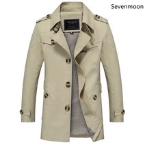 Sevenmoon 남자 롱코트 남성용 트렌치 코트 M-4XL