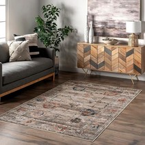 NuLOOM Cleora 빈티지 꽃무늬 세탁기 세탁 가능한 부분 러그 152.4 x 243.8cm5 USA 미국