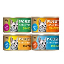 프로베스트 캣푸드 고양이 간식캔, 4종콤보, 12개