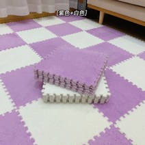 조립식 매트 카페트 잘라쓰는 층간소음 방음 소음 아이방 바닥 가정용, 퍼플+화이트