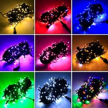 로미즈 LED 캠핑전구 감성 크리스마스트리전구 알전구, 은하수100P(콘센트형)-검정선, 점멸기O -칼라