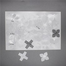 슈링클페이퍼2pcs diy 수축 빈 시트 나비 잎 꽃 패턴 플라스틱 열 수축 필름 수제, 32-29x20cm 2개