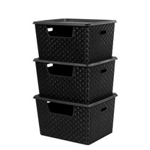 지오리빙 클린존 30L 분리수거함 3단, 3단(블랙)