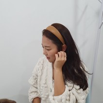 1+1 가죽헤어밴드 와이드 넓은 데일리 굵은 제니 머리띠 데일리 홈웨어