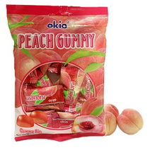 코쿤 오키오 피치 구미 복숭아 젤리 80g, 9개
