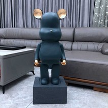 bearbick 피규어 어린이선물 베어브릭 저금통 선물 인테리어 소품 개업선물 1m 대형, 80CM 파란색 (베이스포함)