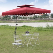 횡단보도그늘막 신호등 파라솔타격봉 횡단보도 빌라, 직경 2.2m+30kg 레드 580