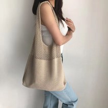 방이언니 여름 그물백 쇼퍼백 장바구니 손 뜨개 니트가방 천가방