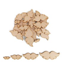 목재구입 나무합판 나무재단날개 MDF 공예 모양 나무 빈 장식 크리스마스, 08 60pcs_02 7-8 센치메터