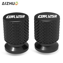 혼다 CBR125R R 2004-2020 2019 용 오토바이 액세서리 CNC 알루미늄 타이어 밸브 휠 에어 포트 커버 캡, 03 Gray CBR125R LOGO