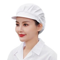 어리플 주방 위생 모자 3P, 반 망사, 화이트, 3개