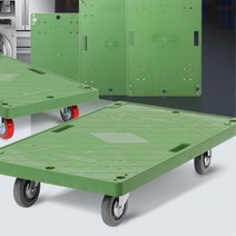 회사 짐옮기기용 손잡이없는 사각달리 이동식수레 운반캐리어 가구정리 중량물운송, 1개, 사각달리 회색고무 중