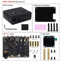 JETSON NANO Geekworm NASPi CM4-M2 SATA 및 NVMe SSD NAS 키트 라즈베리 파이 컴퓨팅 모듈 4 와 호환 가능 (CM4 제외), 1.NASPi CM4-M2