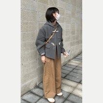 떡볶이단추코트 더플 숏 후드 코트 키작녀 자켓
