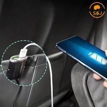 (SNJ) 뒷자석 연장형 멀티 시거잭 12V/24V 전용 4USB 충전기, 1개