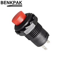 12MM 셀프 리턴 순간 푸시 버튼 스위치 빨간색 노란색 검정색 파란색 green 그린 흰색 고정 유지 5 개입, [02] 파란, [02] fixed self-locking