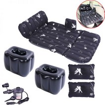 침대 차박매트 접이식 차박용 평탄화 어린이 아기 전용 신기 투인승 차량용 공기 주입식 장거리 차내 뒷좌석 잠자리 매트리스, 3/7부 리클라이닝 옥스포드 블랙