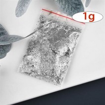 석고 DIY 1-10g 반짝이 골드 리프 플레이크 Glitters 호 일 종이 수지 작성 쥬얼리 네일 아트 장식 에폭시 실리콘 몰드 필러, Silver-1g
