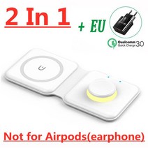 아이폰 충전기 급속 고속 무선 어댑터 c타입 11 12 13 14 Pro Max 아이패드 4in1 거치대 충전 멀티 3in1 초고속 독, 2 in 1 with light eu