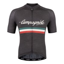Campagnolo PALLADIO Vintage Style Wool Blend Short Sleeve Cycling Jersey : BLACK