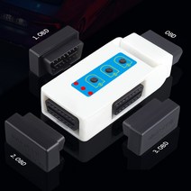 OBD HUB 차량용 HUD 블랙박스 OBD2케이블 3체널 온오프 케이블 OBD스위치케이블 자동차 스캐너 게이지 차량, 화이트