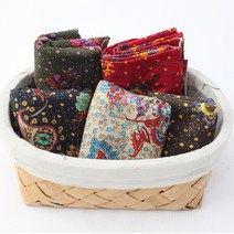 대폭 면30수 오색페이즐리 5컬러 n 페이즐 면원단, 카키