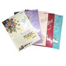 삼원 매직터치 머메이드 칼라용지 A4용지 180g 10매입 엠보색지 칼라수입지 아트지, M22 오렌지색