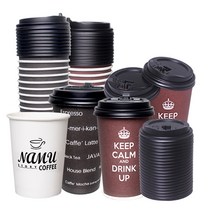 에코컵 친환경컵 92 물컵, 일회용핫컵뚜껑(100P) 12/16온스공용J105