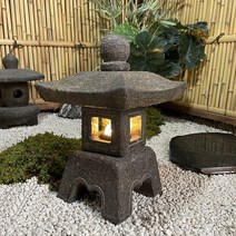 정원 야외 조명 램프 석탑 장식 소품 꾸미기 화단 조경 일본식 석등 불교 법당 용품 단주, 1 높이35cm(전원공급모델A)