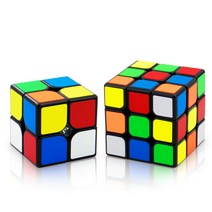 매직 큐브 XMD 경기용 큐브 2x2 3x3 4x4 5x5 마법 팝 방지 뇌 트레이 지육 완구 Magic Cube (입문판 2개)