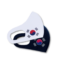 태극 마스크 택1 화이트 블랙 자외선 차단 다회용 연예인 3D디자인 통기성 세탁 가능 낱개 포장, 화이트(남성용)