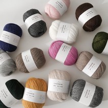 슬로우모먼츠 캐시미어 마이베어 - 캐시미어100% 고급 소재 뜨개실, 그레이멜란지