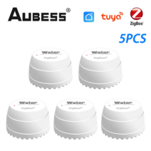 누수센서 스마트안전장비 누수경보기 tuya zigbee 누수 감지기 홍수 센서 스마트 홈 보안 보호 누출 경보 센서 스마트 라이프 원격 모니터링, 지그비 5pcs