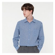 닥스 체크 캐주얼 블루셔츠 레귤러핏 (DIS1SHCL106B1)