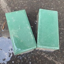 [10장] 직사각 보도블록 실내 인테리어 받침 단단한 벽돌, 초록색
