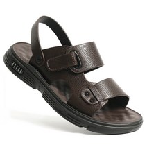 이제이슈즈 천연가죽 신발 남자슬리퍼 폭신한 깔창 슬리퍼형샌들 남성신발 남자샌들 여름 밴딩 샌들 휴가 바캉스