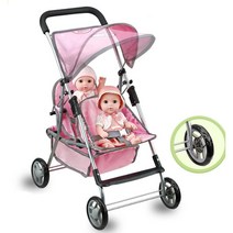 3세아이 디테일한 코코쌍둥이 인형유모차 조카선물 돌아기