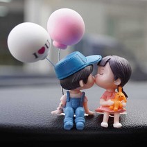 라스무스 사랑스러운 차량 악세사리 인형, 풍선블루커플