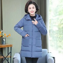 여성패딩 캐주얼 후드 루즈핏 코튼 패딩 코트 파카 중간 길이 기본 솔리드 아웃웨어 스노우 자켓 여성용