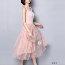 쇼룸 레이어드 나시 원피스 쉬폰 롱원피스