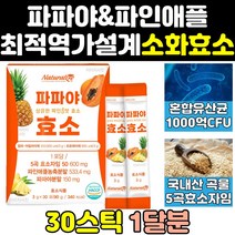 알파 아밀라아제 프로테아제 소화 곡물 발효 효소 알파아밀라아제 탄수화물 단백질 분해 브로멜라인 효과 파파인 파파야 파인애플 효능 효소제 가루 식품 유산균 파우더 고함량 프리미엄