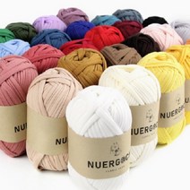 누에르고치 패브릭얀 (29색) NUERGOCHI fabric yarn 져지 원단으로 털날림이 없고 부드러운 감촉으로 피부가 예민하신 분에게도 안전 뜨개질 대바늘 코바늘, 26.퍼플