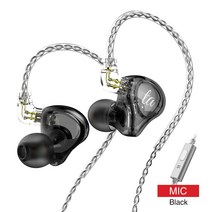 가수인이어 이어폰 TRN TA Knowles BA 1DD 하이브리드 드라이브 유닛 이어폰 HiFi 음악베이스 스포츠 IEM, 02 Black with mic