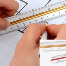 삼각스케일자 15CM/30CM 제도용방안자 삼각스케일 아크릴자, 30cm - 고배율